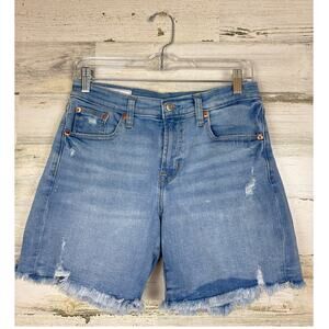 Gap Women’s 4 Mid Rise 5" Cutoff Distressed Denim Jean Shorts Casual